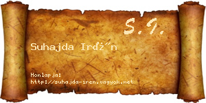 Suhajda Irén névjegykártya